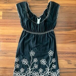 90s Max Studio dress with floral embroidery